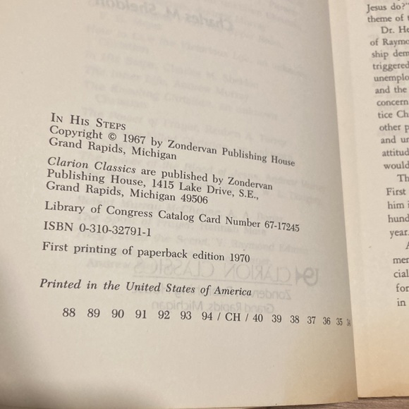 In His Steps by Charles M. Sheldon ~ paperback - Picture 2 of 4